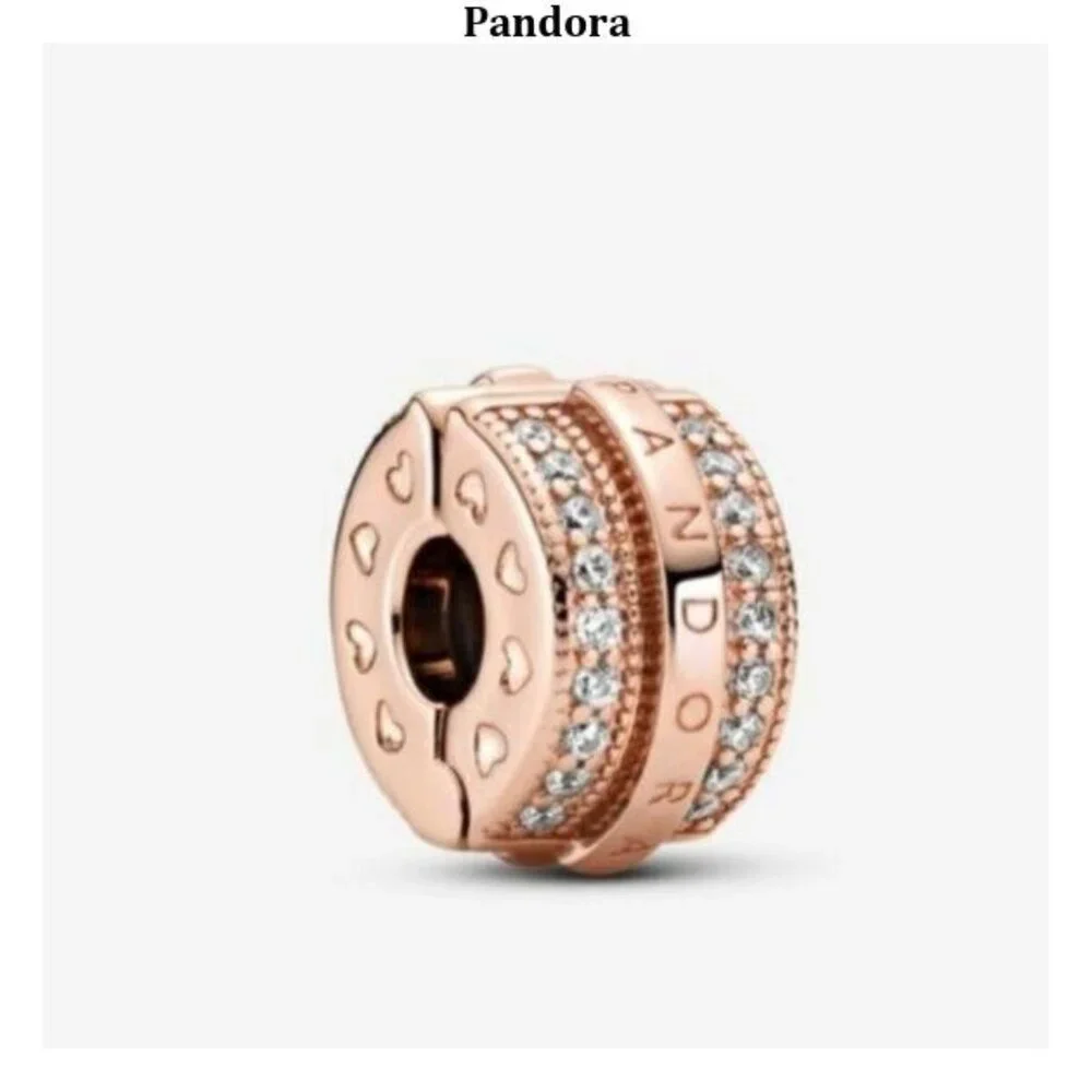 NEW Pandora Logo Clip Bracelet Charm